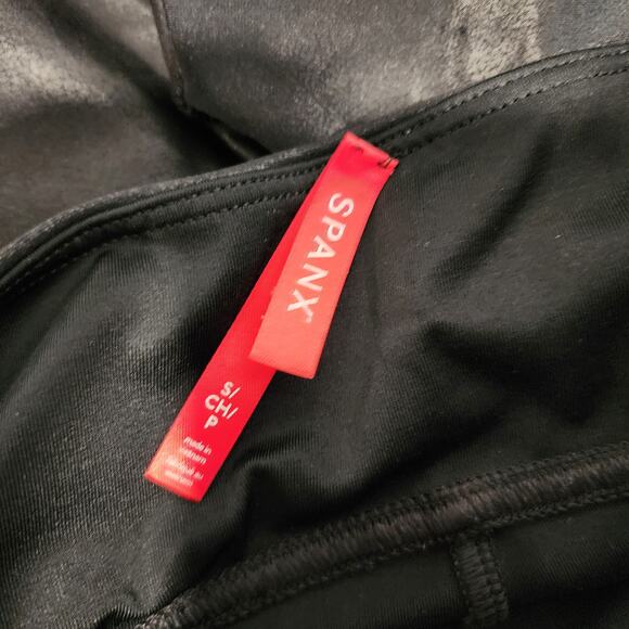 Spanx Faux Leather Leggings Black Small - Picture 6 of 7